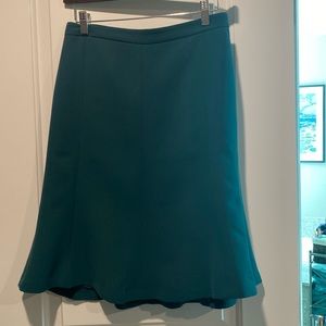 Ann Taylor, a line skirt, color emerald green size 4 petite